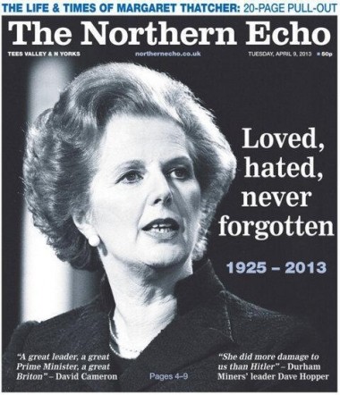 Margaret Thatcher Thatcher Northern Echo