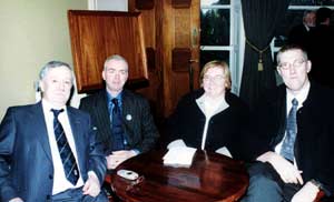 Sinn Féin candidates for Foyle, Raymond McCartney, Mary Nelis and Mitchel McLaughlin
