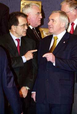 Romano Prodi and Bertie Ahern