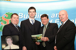 Gerry McMonagle, Pearse Doherty, Pat Doherty and Tony McDaid are pictured at the Letterkenny convention (inset) Thomas Pringle