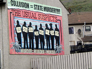 A new wall mural in Ballymurphy, Belfast, highlights collusion