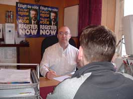 Thomas O'Reilly with the young man who was pressured by MI5 to become an informer