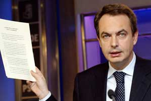 Spanish PM Jose Luis Rodriguez Zapatero