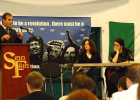 Derry City Mayor Gerry Ó hEára addresses the Ógra National Conference