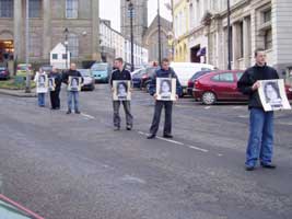 Members of Ógra Shinn Féin in Omagh mark the anniversary of the start of the 1981 hunger strike