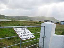 Sign saying 'Noboby allowed here according to the law'