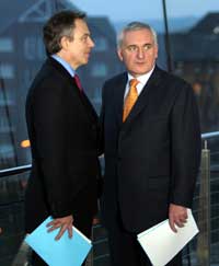 British PM Tony Blair and Taoiseach Bertie Ahern