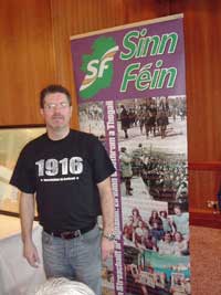 Jim McVeigh at the launch of the Hunger Strike events