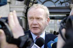Sinn Féin Chief Negotiator Martin McGuinness