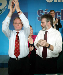 Martin McGuinness, Bairbre de Brún and Gerry Adams