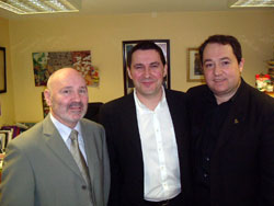 Sinn Féin’s Alex Maskey with Arnaldo Otegi and Pernando Barrena