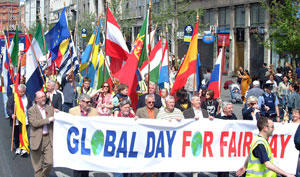 ‘Global Day for Fair Pay’ was the theme for the Dublin rally