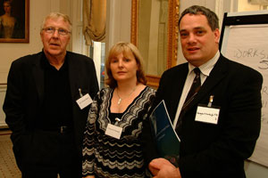 Sinn Féin Councillors Christy Burke and Críona Ní Dhalaigh and TD Aengus Ó Snodaigh at the Joint Policing Committees consultation meeting