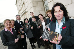 Sinn Féin MLAs outside Stormont