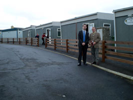 Sinn Féin Senator Pearse Doherty with Councillor Brian Stanley at Gaelscoil Phortlaoise