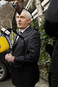 2008: Bertie Ahern tries to fend off questions from the media at the Mahon Tribunal