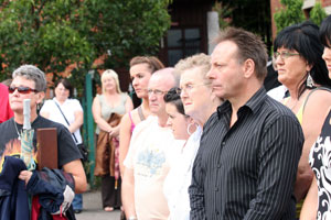 Margaret Doherty (centre) at wreath laying ceremony in Belfast for her son Hunger Striker Kieran on Saturday 2 August