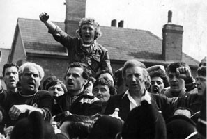 UNITED WE STAND: Arthur Scargill with striking miners