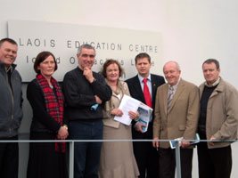 Sinn Féin’s Alan Hand, Ann Curtin (INTO), Eamonn Dennehy (ASTI), Mary Higgins (TUI), Sinn Féin EU candidate and TUI member Tomás Sharkey, Joe Hickey (INTO) and Cllr Brian Stanley at the Laois Education Centre in Portlaoise