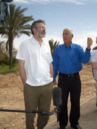 The Sinn Féin President meets with Shai Hermesh, a member of the centre-left Kadima party in the Israeli Parliament, the Knesset