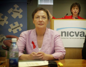 NICVA conference: Sinn Féin's Bairbre de Brún and DUP's Dianne Dodds