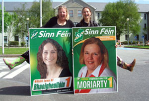 GIVING IT SOME WELLY: Dingle candidate Theresa Rafter-Moriarty and Killarney candidate Lynn Ní Bhaoighealláin