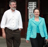 At THE POLLS: Bairbre takes it in her stride