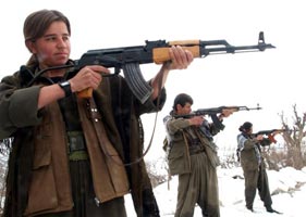KURDISTAN: PKK fighters, Quandil mountains