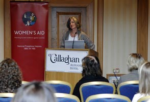 Womens Aid Director Margaret Martin at the launch of the Womens Aid National Freephone Helpline and Support Services and Annual Statistics last week. The organisation has expressed concern that more women are becoming trapped in abusive relationships as a