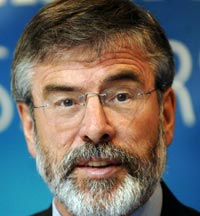 CHALLENGES FOR REUNIFICATION: Sinn Féin President Gerry Adams
