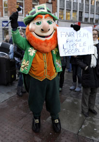 crock of gold: Even the leprechauns were demanding fair play for the little people