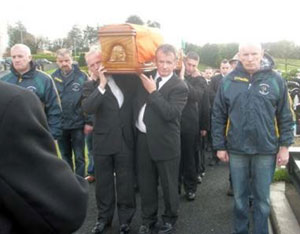The funeral cortege of Winnie Harte
