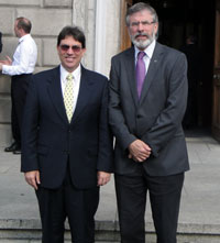 Gerry Adams with Cuban Foreign Affairs Minister Bruno Rodríguez Parrilla