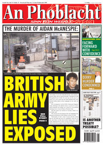 Aidan McAnespie AP front page