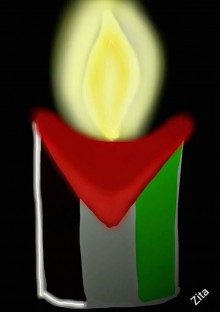 Palestine candle