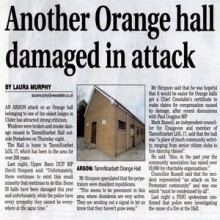 Orange hall burned