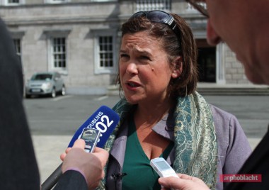 Mary Lou McDonald at Leinster House