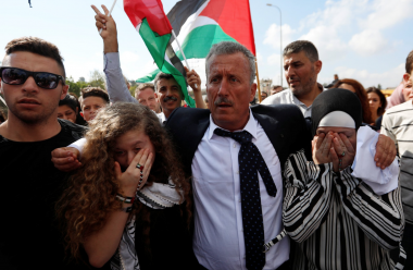 Ahed with family after release