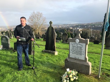 Chris Jackson addressing 1919 Commem