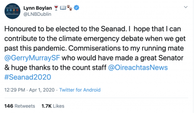 Sinn Féin Senator Lynn Boylan