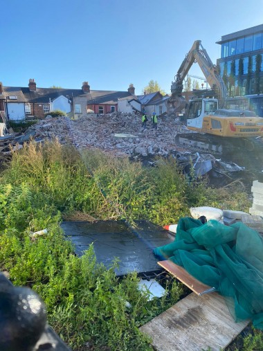 The O'Rahilly house after the demolition took place
