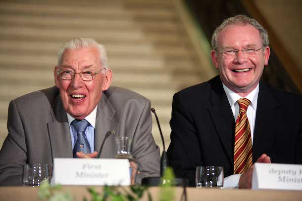 Paisley & McGuinness laughing