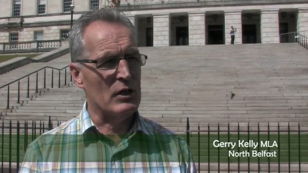 Gerry Kelly at Stormont video grab