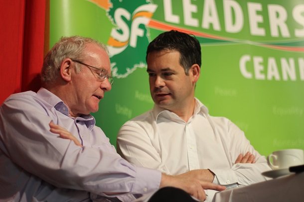 Martin McGuinness& Pearse Doherty at Termonfeckin