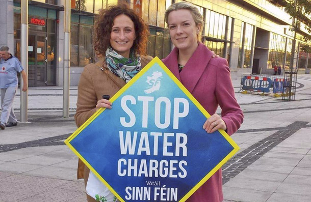 Lynn Boylan and Sarah Holland water charges
