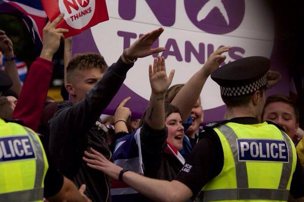 Image result for Nazi salutes in glasgow