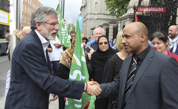 Gerry Adams and Adnan Abu Shabab
