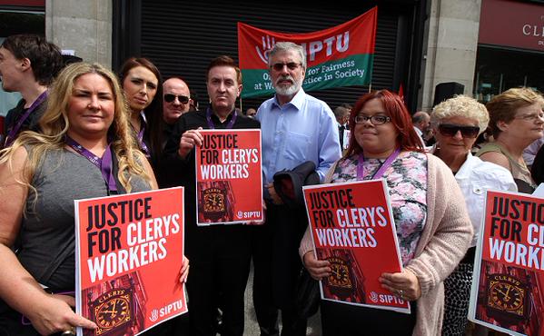 Clerys picket with GA