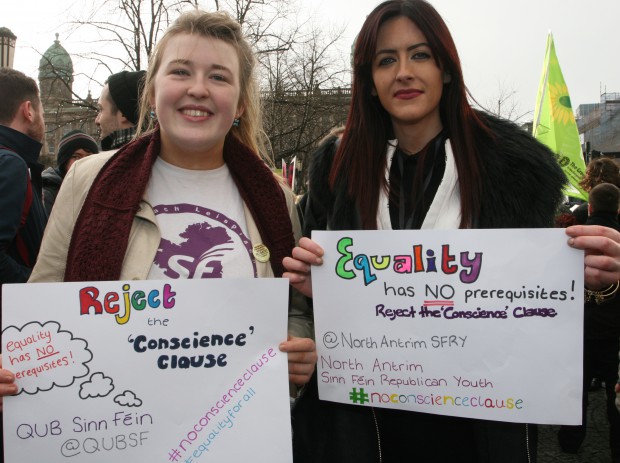 SFRY at Conscience Clause rally Jan 2015
