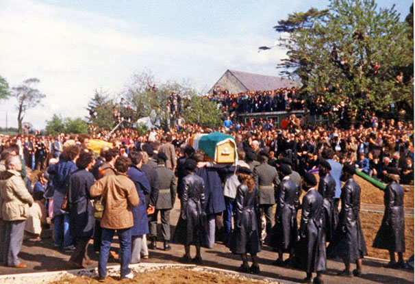 Francis Hughes's funeral guard of honour